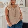 Inner Glow Satin Shift Tank in Iced Mocha Curves Image - 1