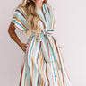 Cooler With Coladas Stripe Midi in Dark Mint Image - 1