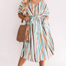 Cooler With Coladas Stripe Midi in Dark Mint Curves Image - 1