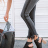 The Pryor Faux Leather Peep Toe Bootie In Black Image - 1