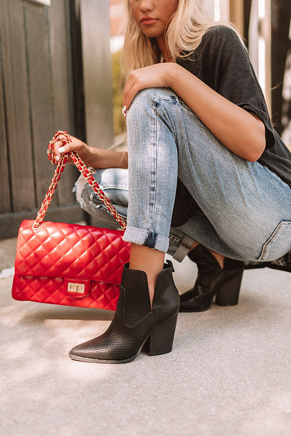 The Franco Perforated Bootie In Black Image - 3