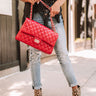 Set For Success Quilted Crossbody In Red Image - 1