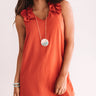 Frolic In France Shift Dress in Rust Image - 1