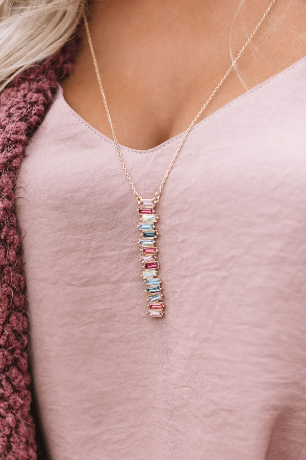 Eyes On You Necklace In Fuchsia