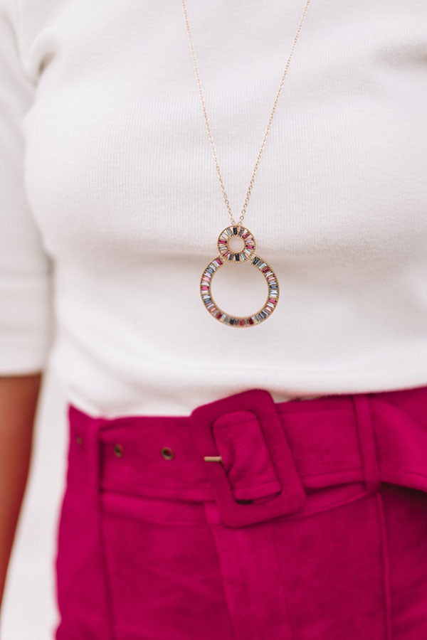 Vegas Lights Necklace In Purple Multi