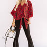 Notoriously Chic Leopard Tie Top In Red Image - 1