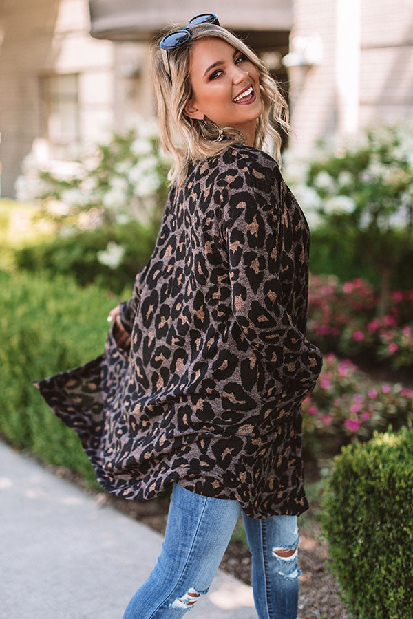 On The Go Leopard Cardigan Image - 5