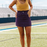My Alma Mater Denim Skirt In Purple Image - 1
