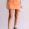 My Alma Mater Denim Skirt In Orange Image - 1