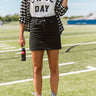My Alma Mater Denim Skirt In Black Image - 1