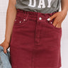 My Alma Mater Denim Skirt In Maroon Image - 1