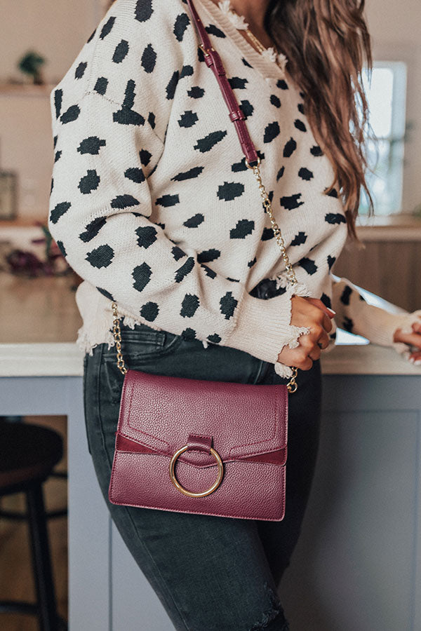 Express Yourself Faux Leather Purse in Windsor Wine