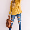 Southern Fall Shift Top In Mustard Image - 1