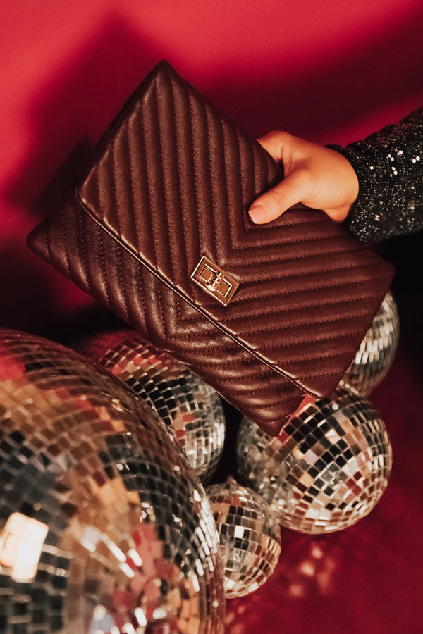 Delicate Details Faux Leather Clutch in Windsor Wine Image - 3