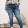 KanCan The June High Waist Ankle Skinny in Medium Wash Curves Image - 1