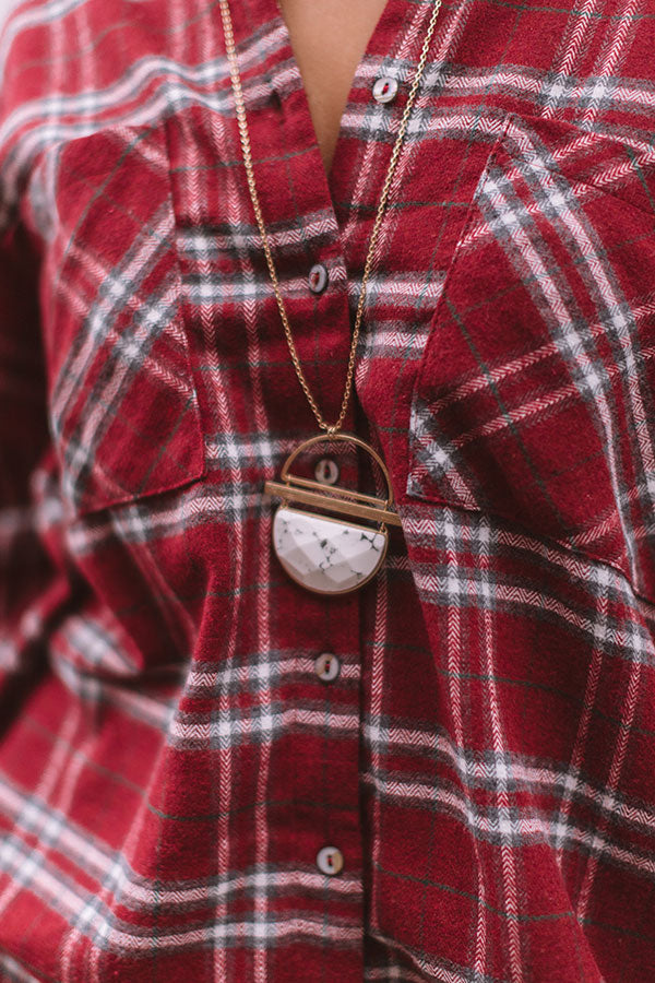 Sweet Travels Semi Precious Necklace in White
