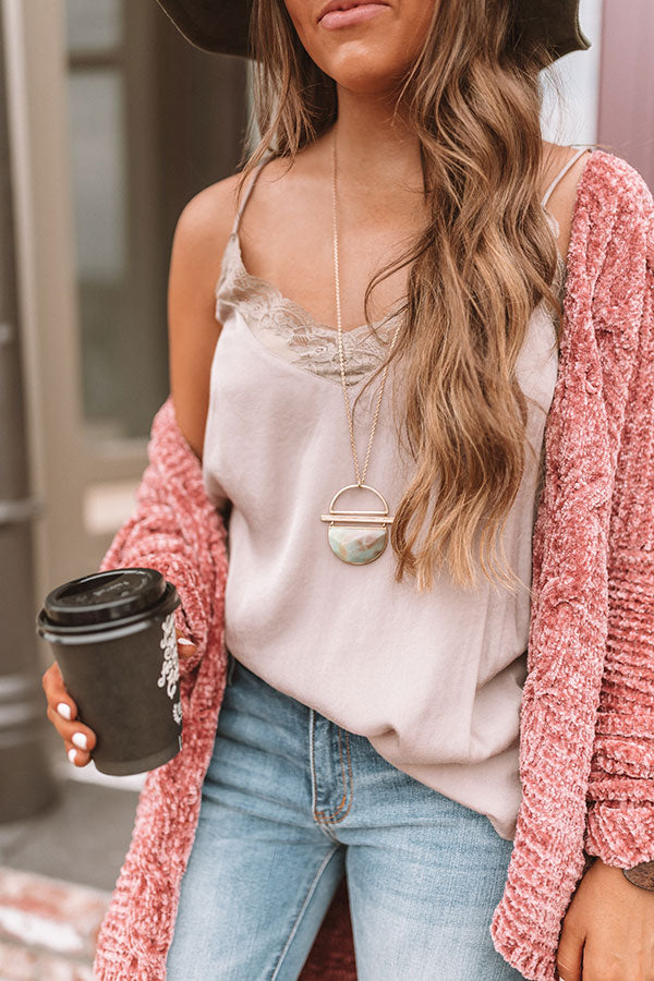 Sweet Travels Semi Precious Necklace in Jade