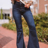 The Harmony High Waist Flare In Dark Wash Image - 1