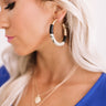 Your Biggest Fan Snake Print Earrings In Black Image - 1