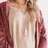 Love Language Semi Precious Necklace In Rose Quartz Image - 1