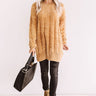 Lattes And Snuggles Cable Knit Chenille Sweater In Mustard Image - 1