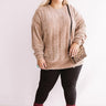 Lattes And Snuggles Cable Knit Chenille Sweater In Iced Latte Curves Image - 1