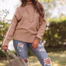 Around The Bonfire Shift Sweater In Mocha Image - 1