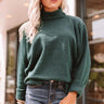 Around The Bonfire Shift Sweater In Hunter Green Image - 1