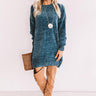 Cozy Celebration Chenille Sweater In Teal Image - 1