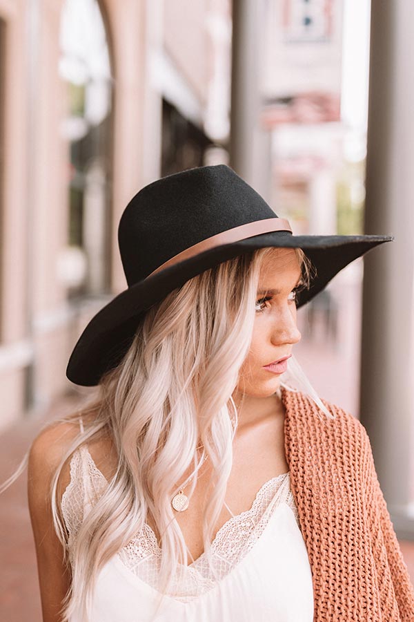 Tribeca Travels Wool Stiff Fedora In Black