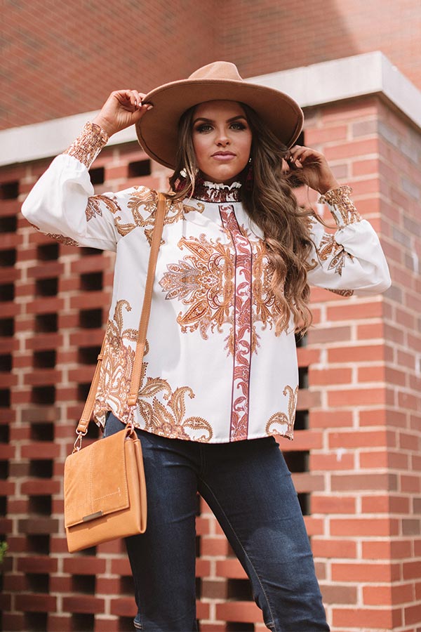 Champagne And Chic Faux Leather Crossbody In Camel Image - 3