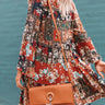 City Nights Faux Leather Clutch In Maple Image - 1