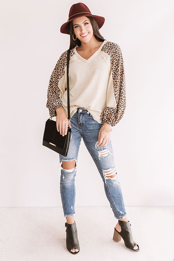 Spotted in Brooklyn Waffle Knit Shift Top In Cream Image - 1