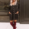 Vineyard Visit Tunic Dress in Black Image - 1