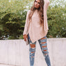 Covered In Cozy Shift Tunic In Iced Latte Image - 1