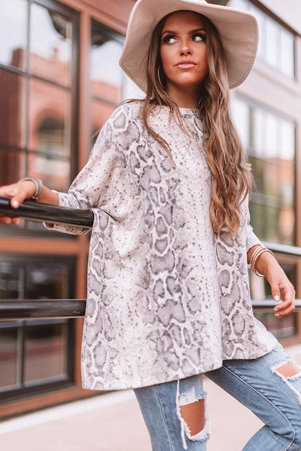 Chicago Chill Snake Print Shift Top Image - 1