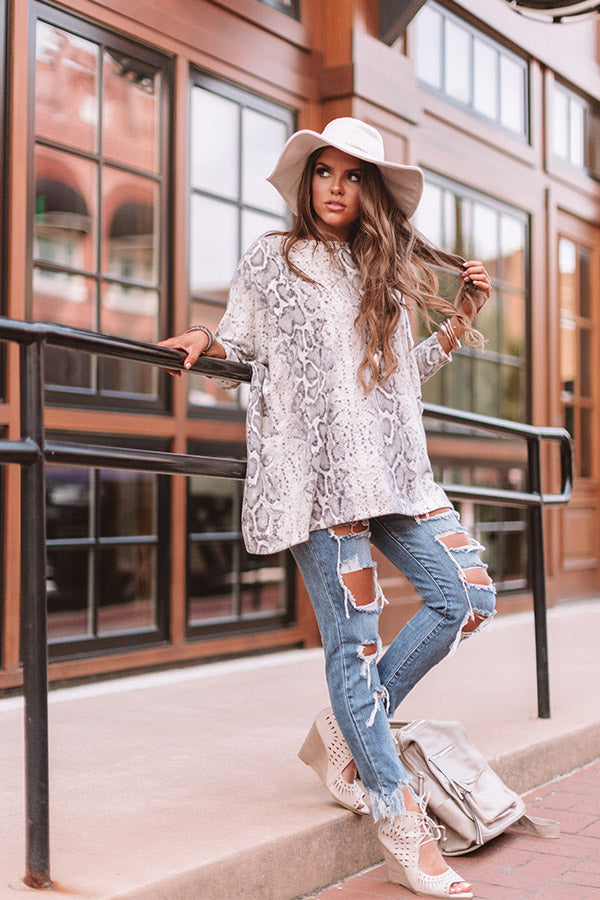 Chicago Chill Snake Print Shift Top Image - 2