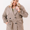 Manhattan Breeze Light Weight Jacket In Taupe   Curves Image - 1