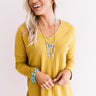 Give Me Some Sugar Shift Top In Mustard Image - 1