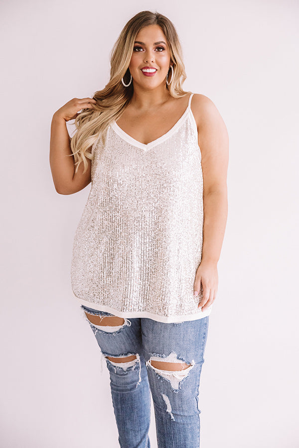 Full On Fashionista Sequin Tank Curves Image - 1