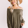 Autumn's Arrival Shift Top In Army Green Image - 1