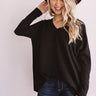 True Wanderlust Ribbed Shift Top In Black Image - 1