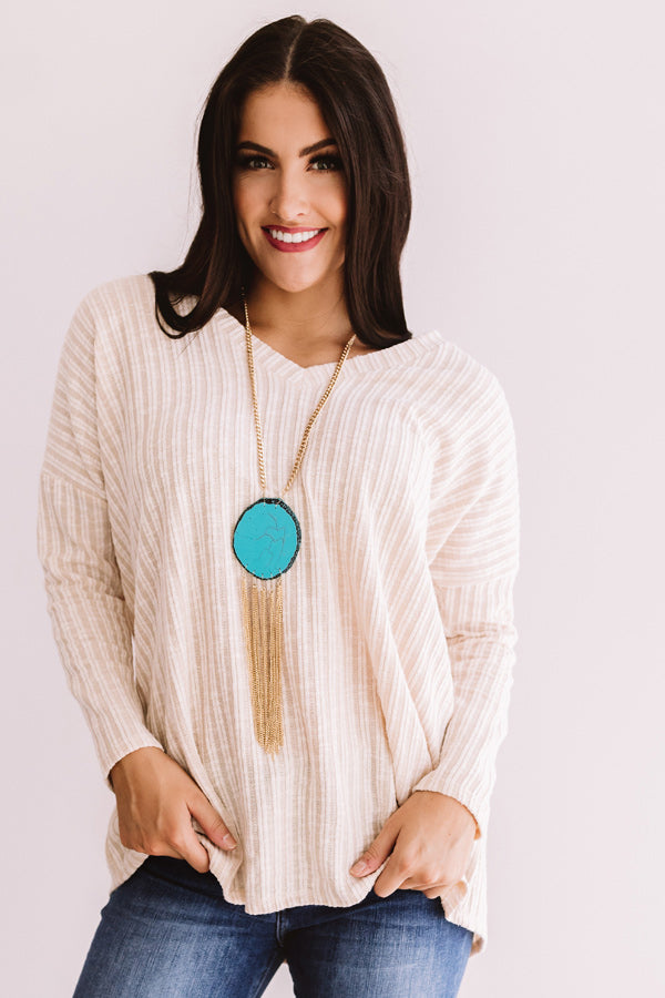True Wanderlust Ribbed Shift Top In Ivory