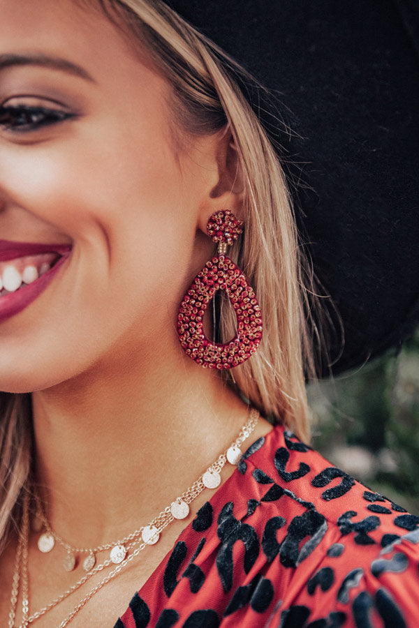 Fancy In France Earrings In Wine