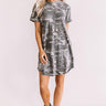 Well Traveled Camo T-shirt Dress In Grey Image - 1