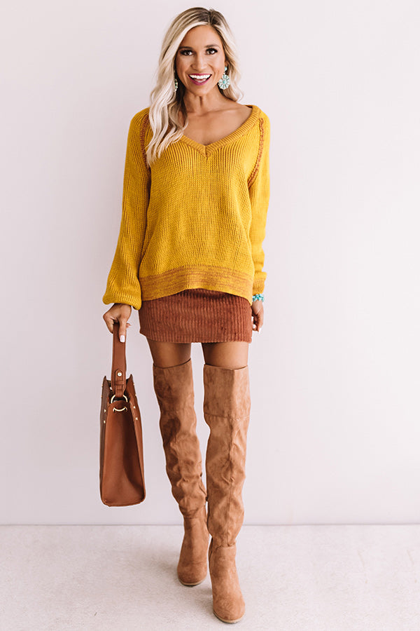 Call Knit A Day Sweater In Mustard Image - 2