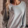 Cozy Content Sweatshirt Tunic In Grey Image - 1