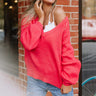 Call Knit A Day Sweater In Neon Pink Image - 1