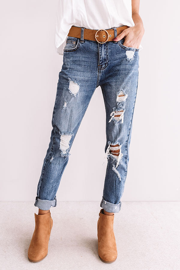 The Mason High Waist Relaxed Skinny In Dark Wash Image - 3