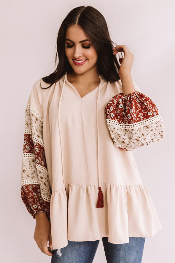 Downtown Daydreams Shift Top In Champagne